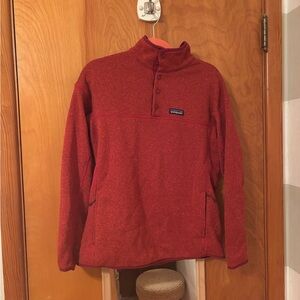 Women’s Patagonia Marsupial Better Sweater Snap Red Large